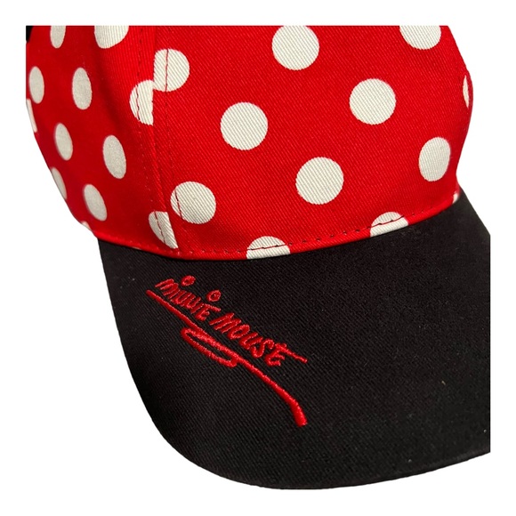 Disney Parks Minnie Mouse Ears Hat Red Polka Dot Disneyland Youth Cap - Picture 2 of 5